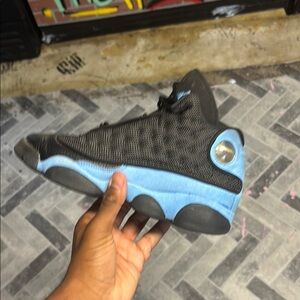 Jordan Black and Blue Sneakers with Cushioned Midsole